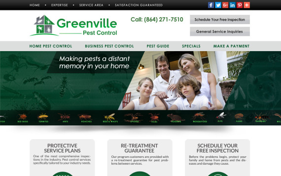 Web Design for pest control businesses in South Carolina