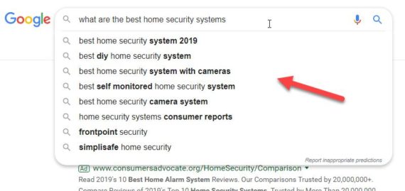 Type into Google you will see suggestions for related searches