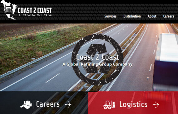 Web design for trucking, shipping logistics business