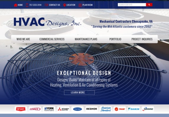 HVAC Web Design Chesapeake, Website Design and SEO