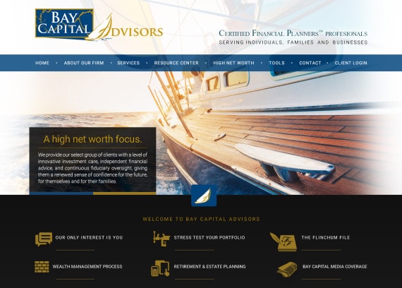 Website design financial consultants