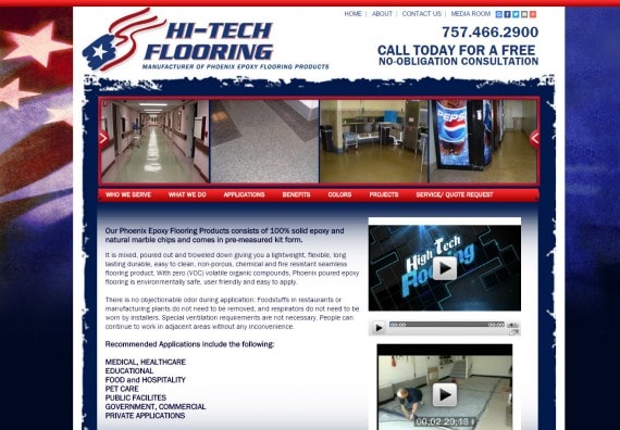 Website Design for Flooring Businesses Chesapeake VA