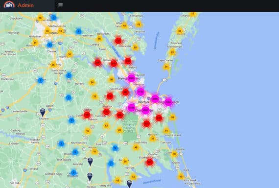 Customer Service Map Design Google API