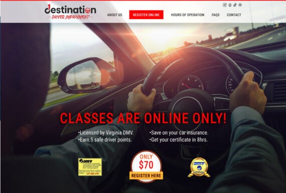 Website Design Online Driving School