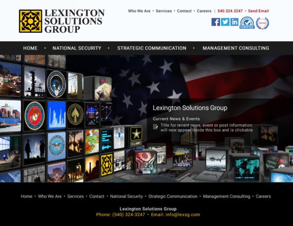 Government Security Consultant Website Design