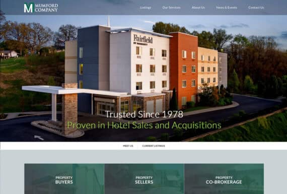 Website Design for Hotel Sales and Brokerage